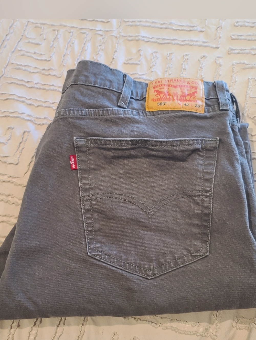 Levi's Gray Straight Back-Pocket Jeans